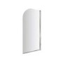 Jersey J Shaped Right Hand Bath 1700mm x 750mm with Front Panel and 1450mm Chrome Bath Screen