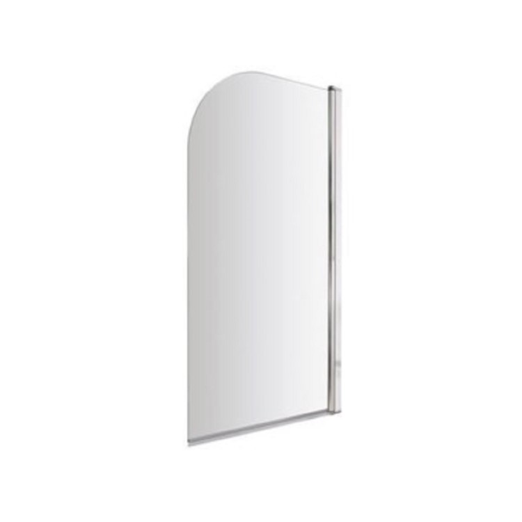 Jersey J Shaped Right Hand Bath 1700mm x 750mm with Front Panel and 1450mm Chrome Bath Screen