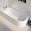 Jersey J Shaped Left Hand Bath with Bath Panel - 1700mm x 750mm 