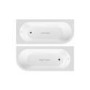 Jersey J Shaped Right Hand Bath 1700mm x 750mm with Front Panel and 1450mm Chrome Bath Screen 