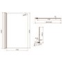Jersey J Shaped Right Hand Bath 1700mm x 750mm with Front Panel and 1450mm Chrome Bath Screen