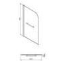 J Shape Shower Bath Left Hand with Front Panel & Chrome Bath Screen with Towel Rail 1700 x 750mm - Jersey