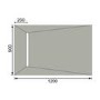 GRADE A1 - Rectangular Wet Room Shower Tray Blue with End Waste Position 1200 x 900mm - Live Your Colour