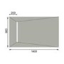 1400x900mm Wet Room Tileable Shower Tray with Wet Room Install & Linear Waste Drainage Kit