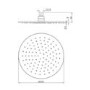 250mm Black Round Wall Mounted Shower Head