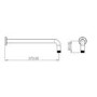 250mm Black Round Wall Mounted Shower Head