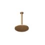 250mm Brushed Bronze Round Rainfall Shower Head with Ceiling Arm