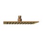 250mm Brushed Bronze Square Rainfall Shower Head with Wall Arm
