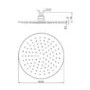 250mm Nickel Round Rainfall Shower Head with Ceiling Arm