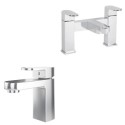 BUN/BeBa_26699/78937 Chrome Bath and Basin Tap Set - Como