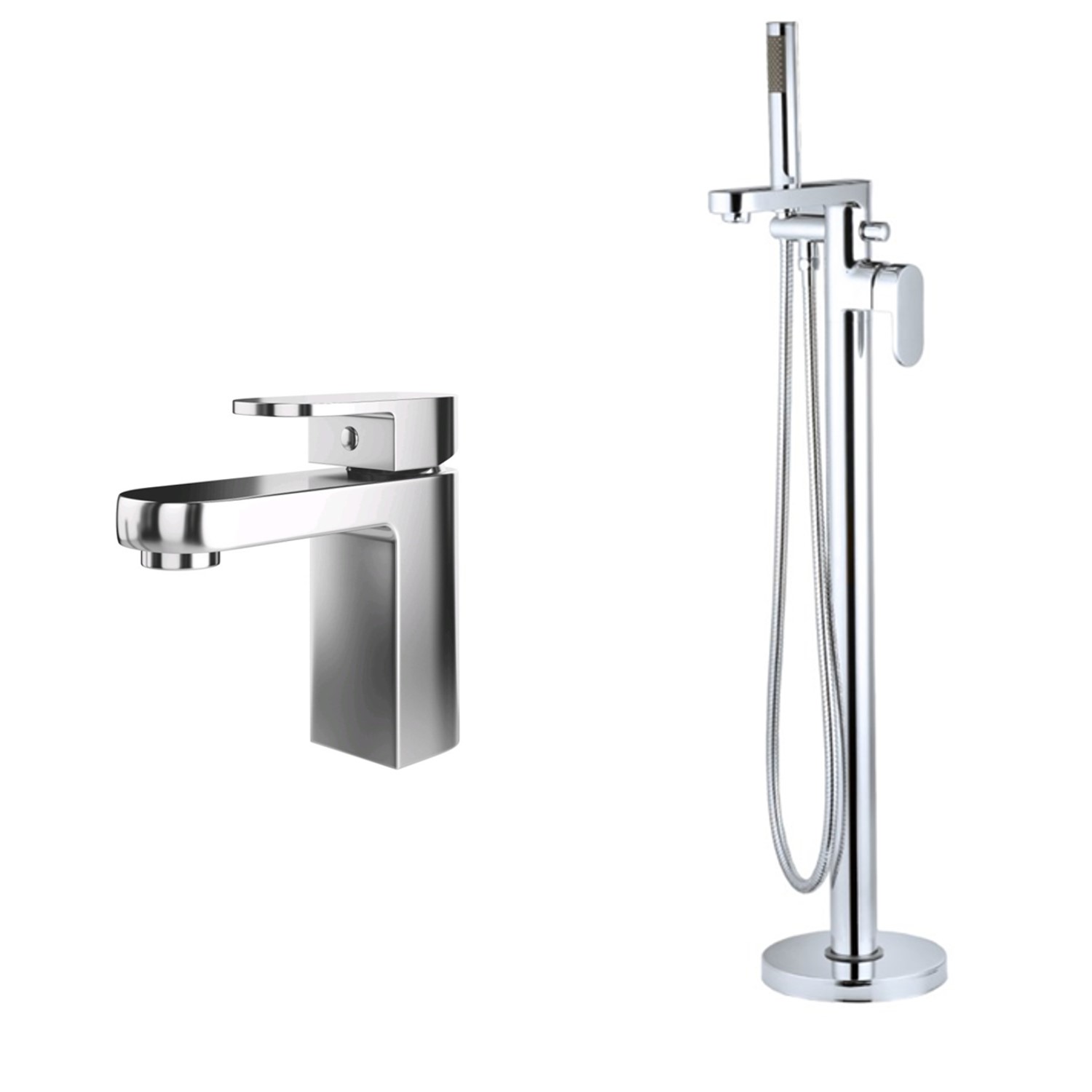 Como Freestanding Bath Shower and Basin Tap Pack