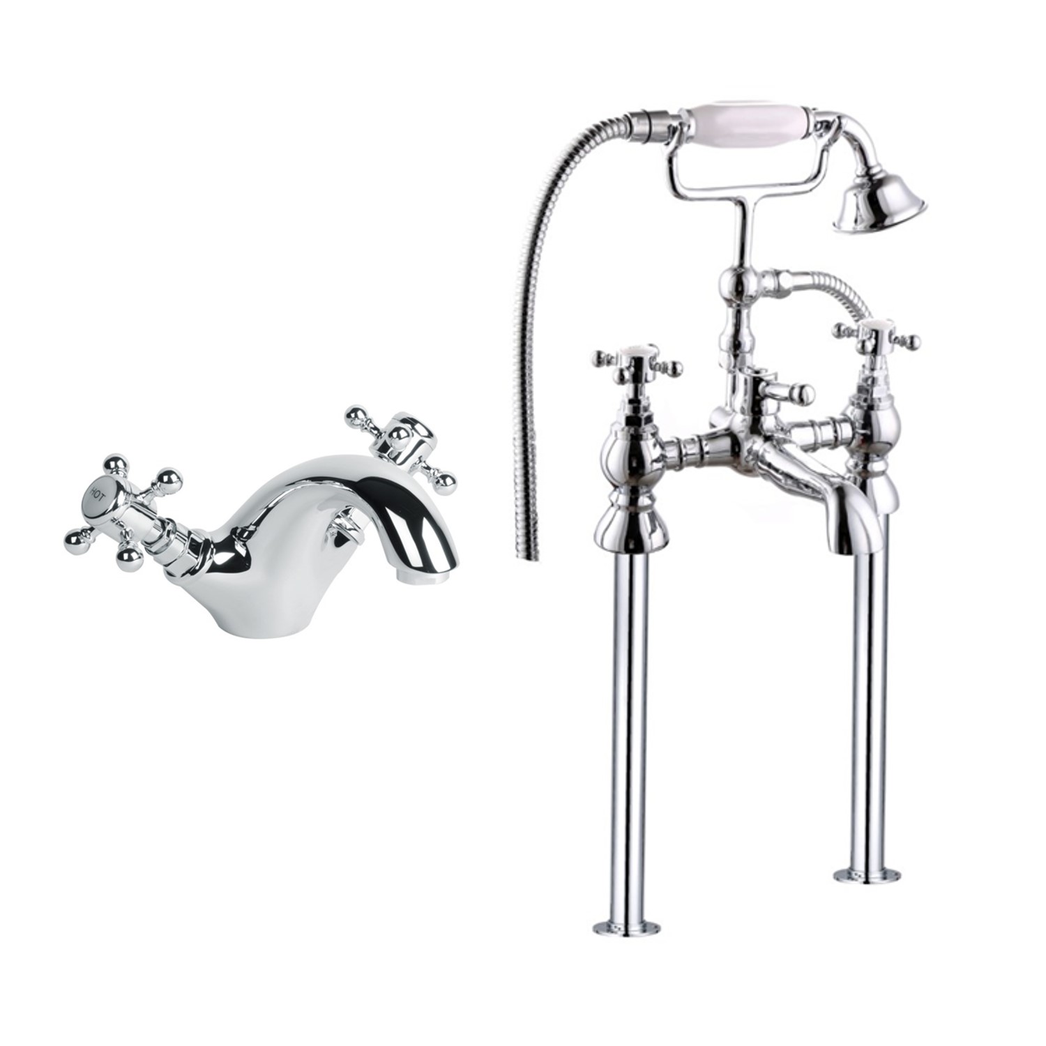 Oxford Bath Shower and Basin Tap Pack