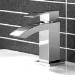Chrome Freestanding Bath Shower Mixer and Basin Tap Set - Wave