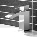 BUN/BeBa_26712/78939 Chrome Freestanding Bath Shower Mixer and Basin Tap Set - Wave