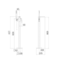 Chrome Tall basin tap and freestanding bath filler tap pack - Quadra