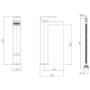 Chrome Tall basin tap and freestanding bath filler tap pack - Quadra