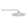 200mm Chrome Ultra Slim Round Rainfall Shower Head with Wall Arm