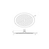 250mm Ultra Slim Round Wall Mounted Shower Head