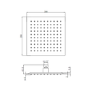 200mm Chrome Ultra Slim Square Rainfall Shower Head with Wall Arm