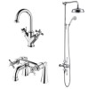 Camden Chrome Bath Shower and Tap Pack