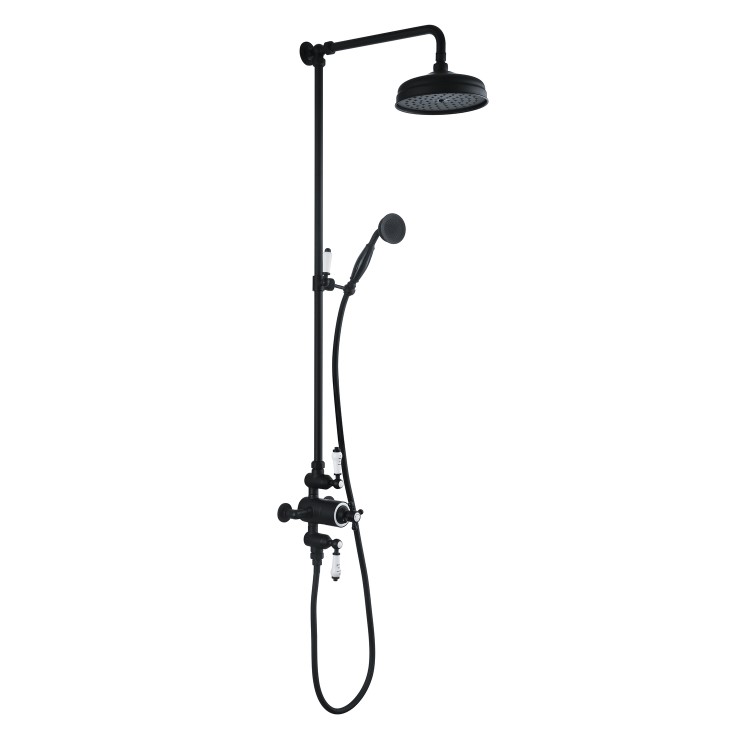 Camden Matt Black Shower and Tap Pack