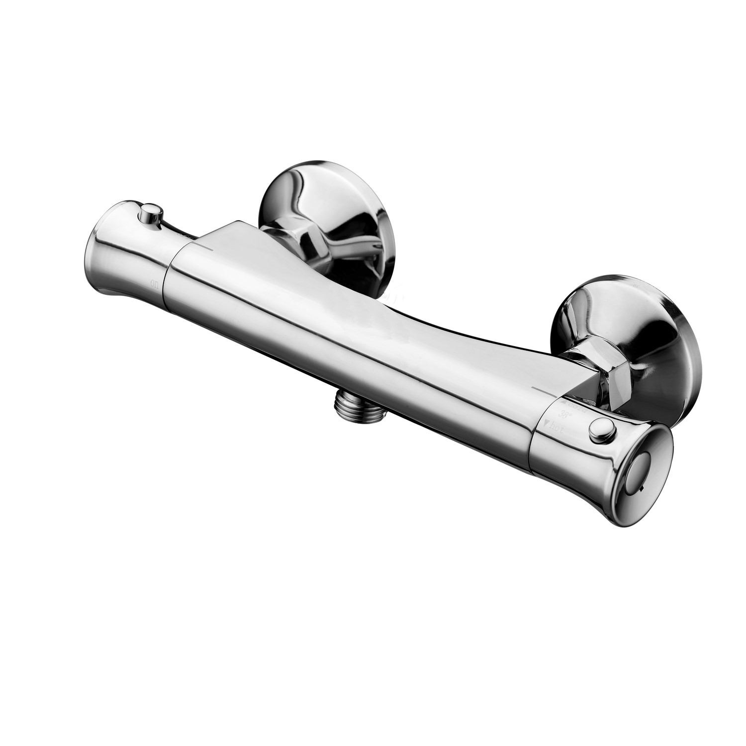 Thermostatic bar shower valve - bottom outlet