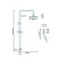 Round Riser Slide Shower Rail Kit  - Rina