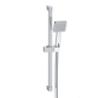 Chrome Thermostatic Square Bar Mixer Shower Set with Slide Rail Kit - Cube