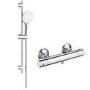 Thermostatic Mixer Bar Shower with Slide Rail Kit & Round Handset - Flow