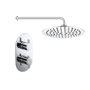 Chrome 1 Outlet Wall Mounted Thermostatic Mixer Shower Set With 250mm Shower Head - Flow