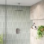Chrome 1 Outlet  Ceiling Mounted Thermostatic Mixer Shower Set  - Flow