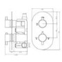 Chrome Single Outlet  Ceiling Mounted Thermostatic Mixer Shower Set  - Flow
