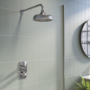 Chrome Single Outlet Wall Mounted Thermostatic Mixer Shower Set - Cambridge