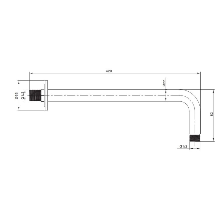 Chrome Single Outlet Wall Mounted Thermostatic Mixer Shower Set - Cambridge