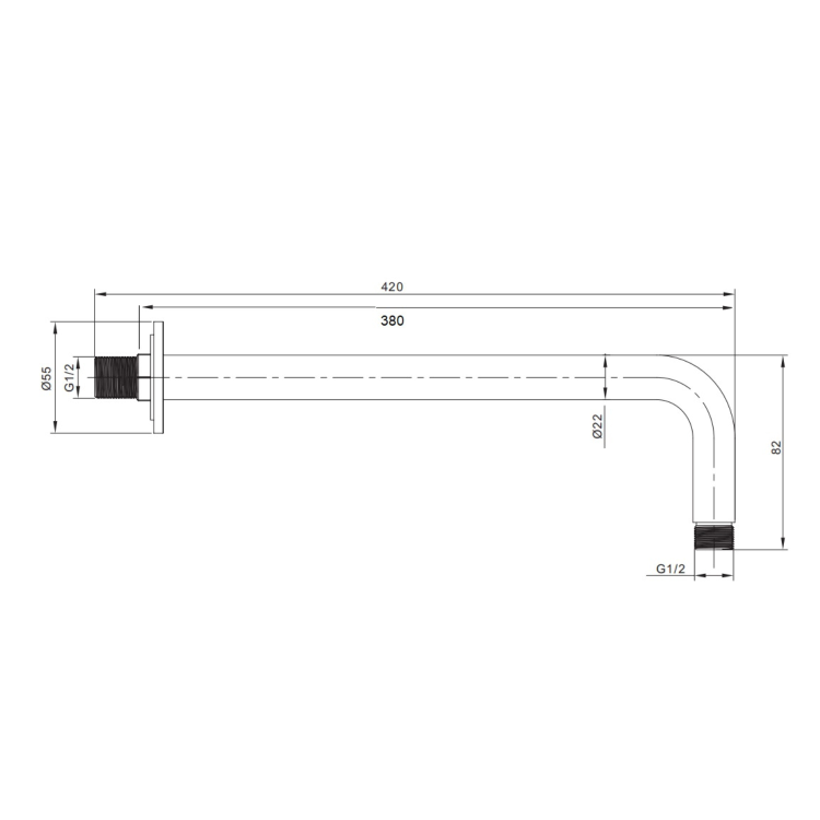 Chrome Single Outlet Wall Mounted Thermostatic Mixer Shower Set - Cambridge