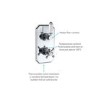 Chrome Single Outlet Ceiling Mounted Thermostatic Mixer Shower Set - Cambridge