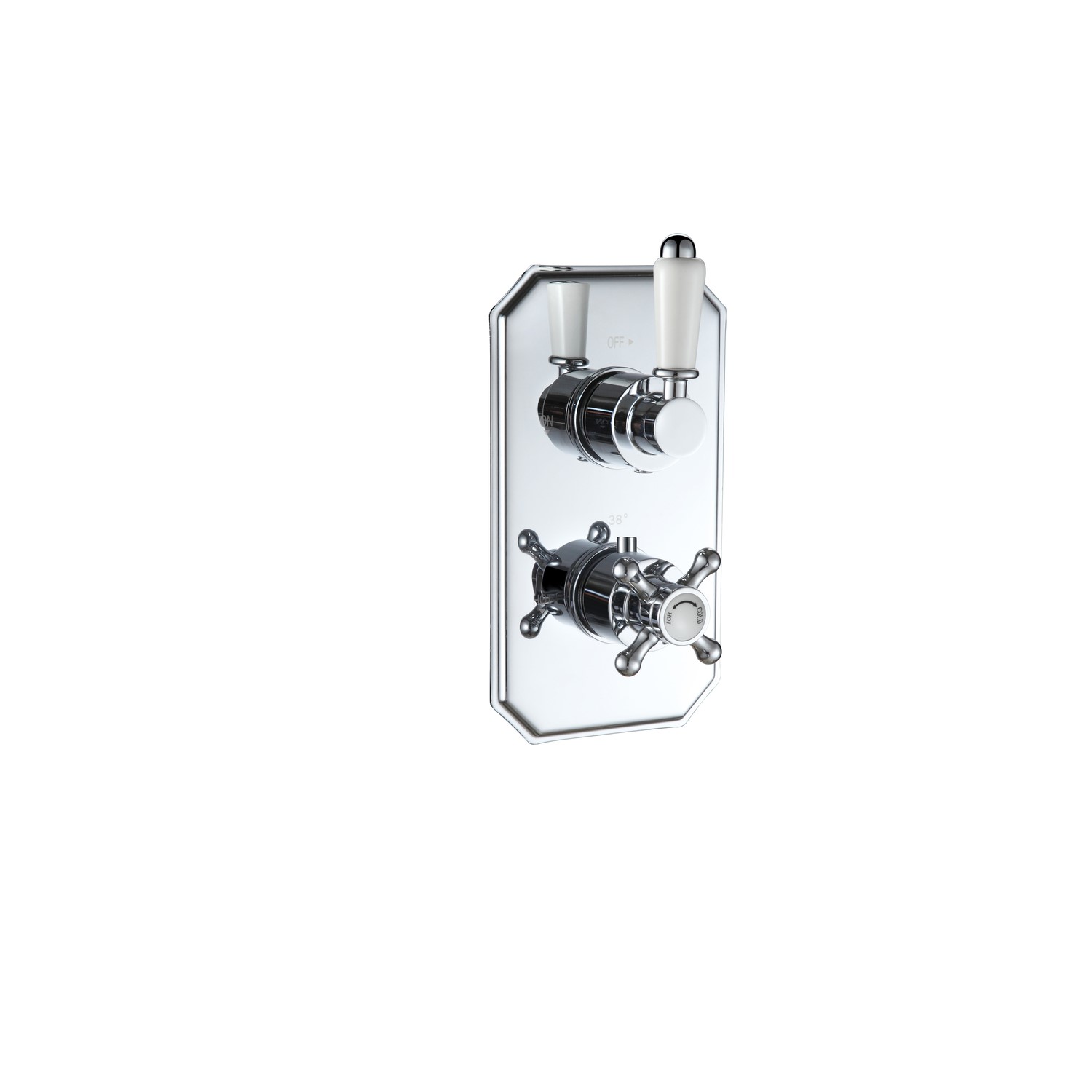 Cambridge traditional twin shower valve - 1 outlet