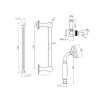 Traditional Three Handle Concealed Thermostatic Mixer Shower with Wall Mounted Shower Head Handset &amp; Bath Filler - Cambridge