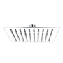 Chrome Dual Outlet Ceiling Mounted Thermostatic Mixer Shower Set with Hand Shower - Cube