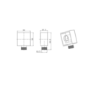 Chrome Dual Outlet Ceiling Mounted Thermostatic Mixer Shower Set with Hand Shower - Cube