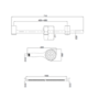 Chrome Dual Outlet Ceiling Mounted Thermostatic Mixer Shower Set with Hand Shower - Cube