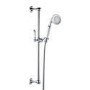 Chrome Concealed Traditional Shower Mixer with Dual Control & Round Wall Mounted Head and Handset - Cambridge