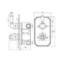 Chrome Concealed Traditional Shower Mixer with Dual Control & Round Ceiling Mounted Head and Handset - Cambridge