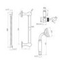Chrome Concealed Traditional Shower Mixer with Dual Control & Round Ceiling Mounted Head and Handset - Cambridge