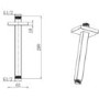 400mm Square Ultra Slim Ceiling Rain Shower Head