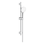 Chrome Concealed Shower Mixer with Triple Control & Square Wall Mounted Head, Handset and Body Jets - Flow