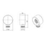Chrome Dual Outlet Ceiling Mounted Thermostatic Mixer Shower Set with Hand Shower - Cambridge