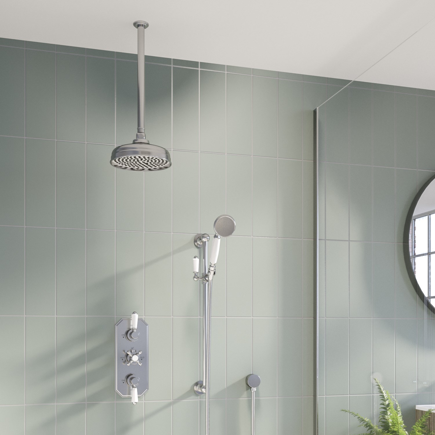 Concealed Traditional Dual Outlet Mixer Shower