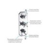 Chrome Dual Outlet Ceiling Mounted Thermostatic Mixer Shower Set with Hand Shower - Cambridge