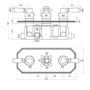 Chrome Dual Outlet Ceiling Mounted Thermostatic Mixer Shower Set with Hand Shower - Cambridge